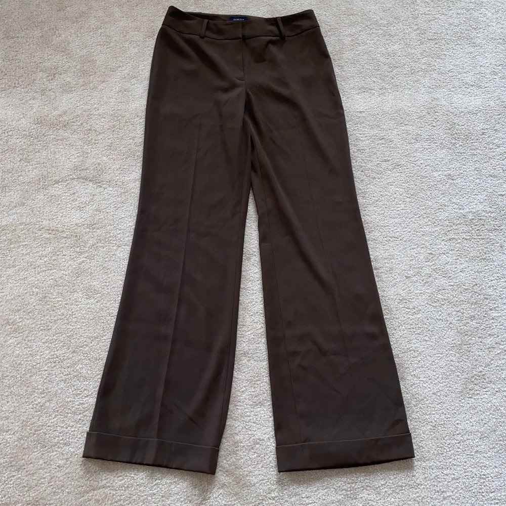 Jones Wear Wide Leg Pants in Dark Brown